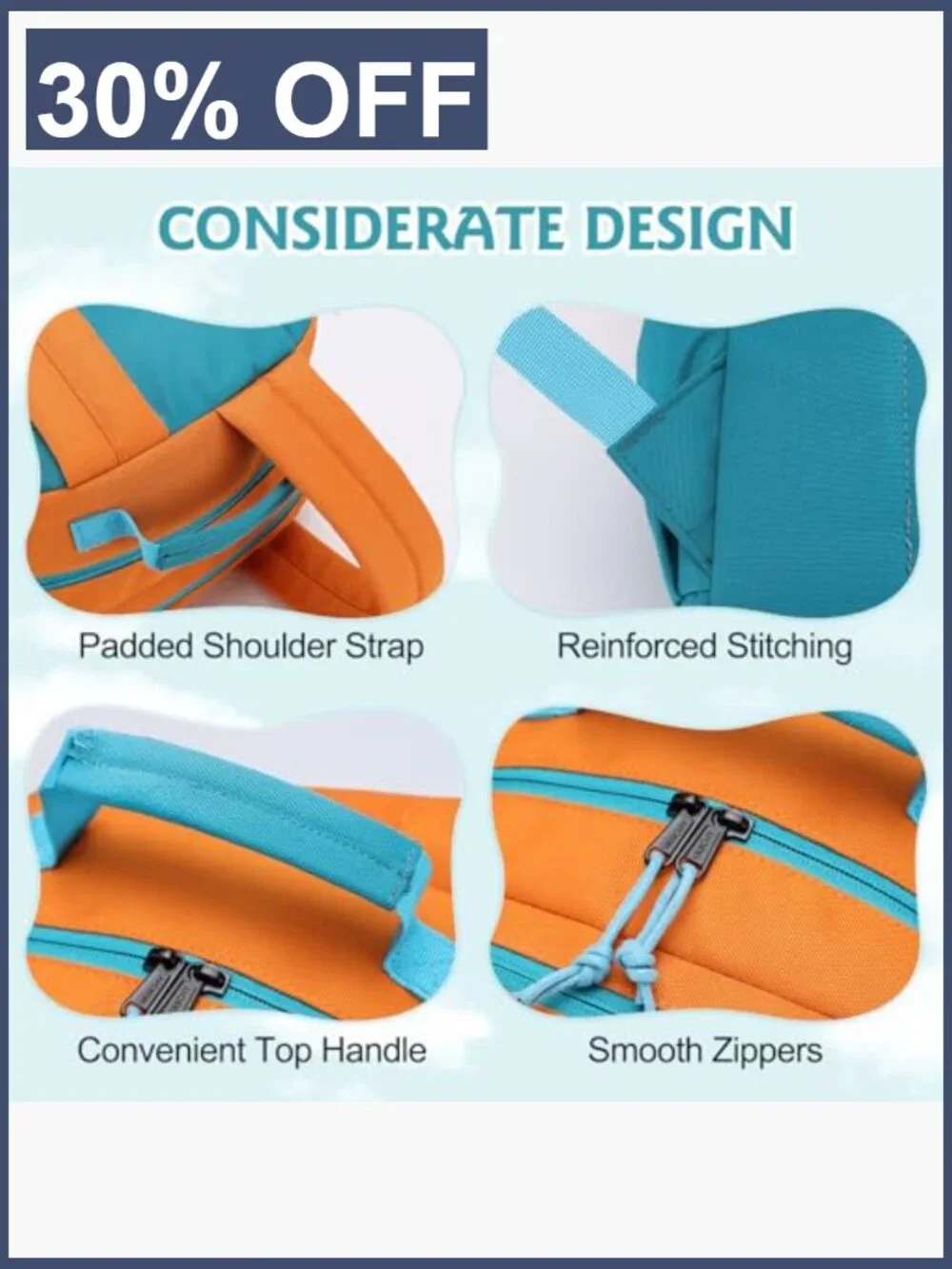 Lightweight School Backpack, Classic Cute Aesthetic Daypack for Teen Boys